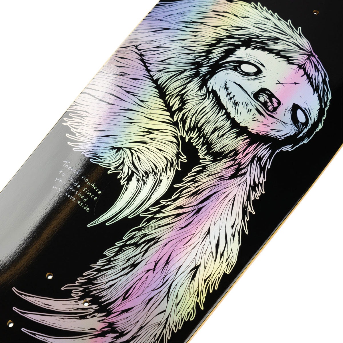 Welcome Sloth On Slappy Slap Skateboard Complete - Black/Prism Foil - 9.50