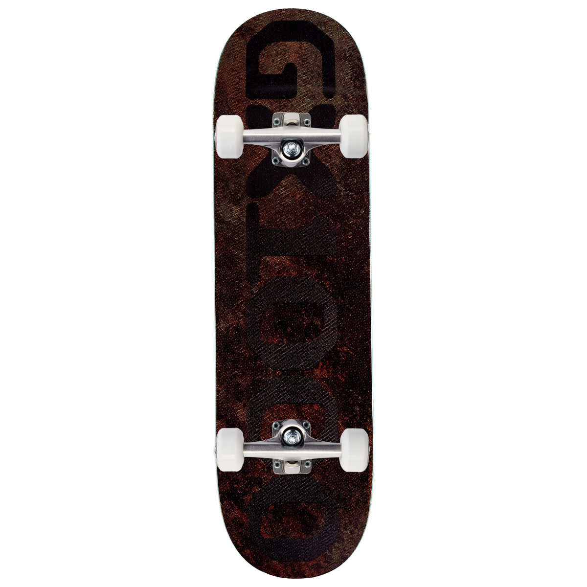 GX1000 OG Logo Patina Skateboard Complete - Brownish/Black Font - 8.75