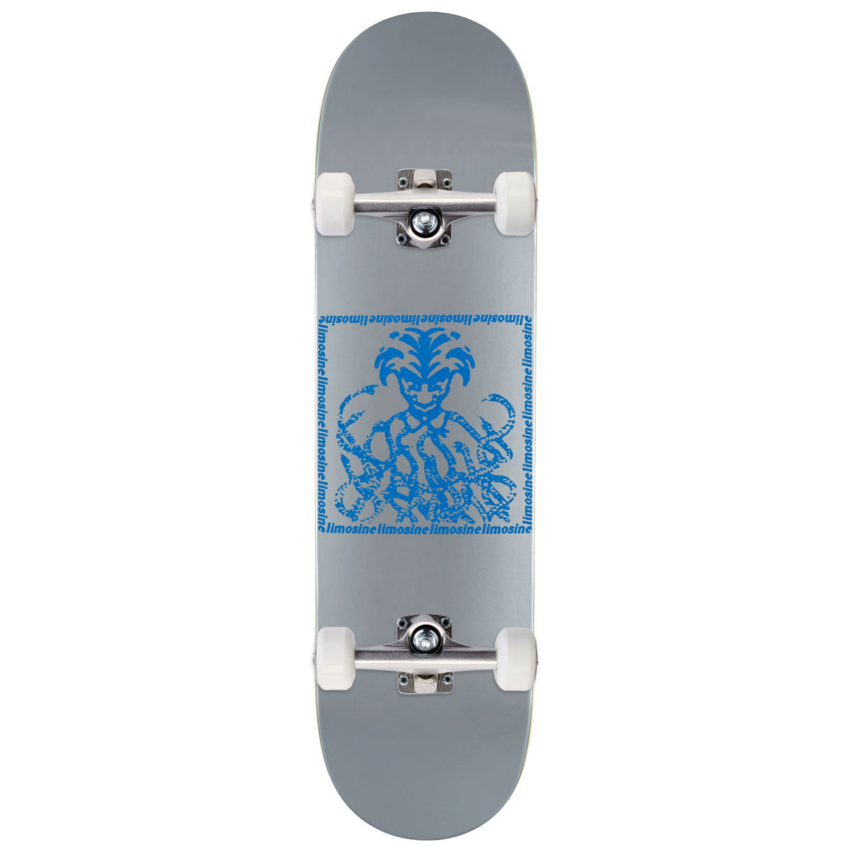 Limosine Snake Pit Skateboard Complete - Silver Blue - 8.25