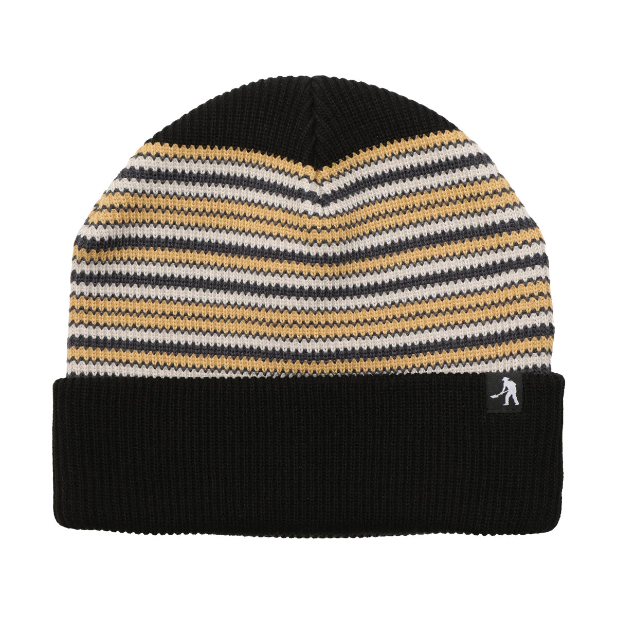 Passport Striped Organic Knit Beanie - Black image 1