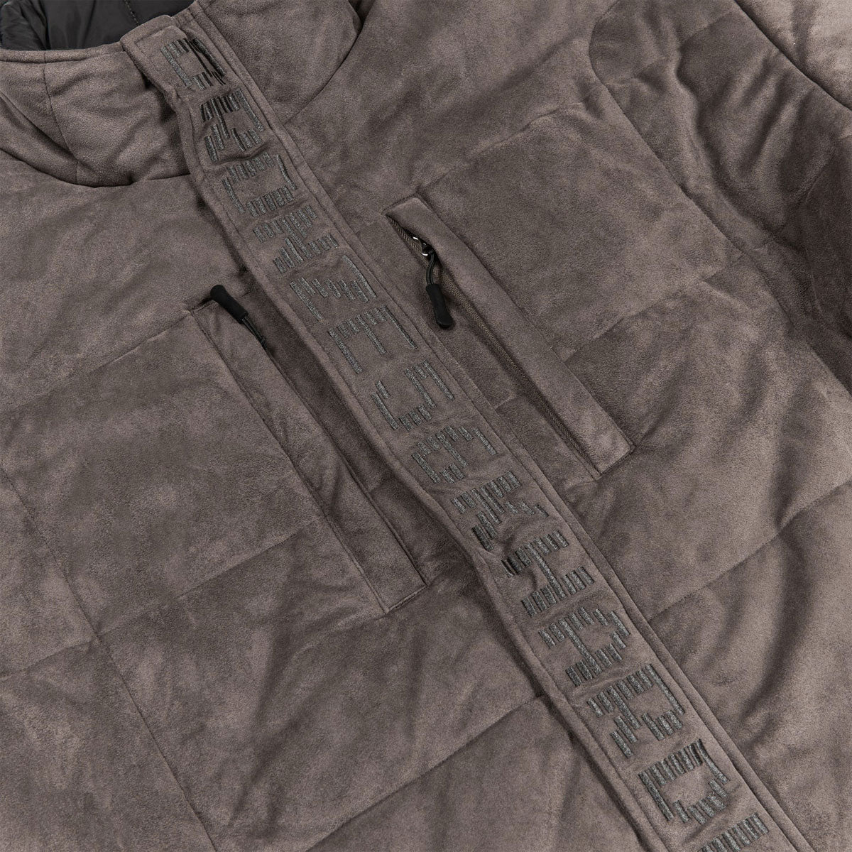 Bronze 56k Faux Suede Puffer Jacket - Steel image 3