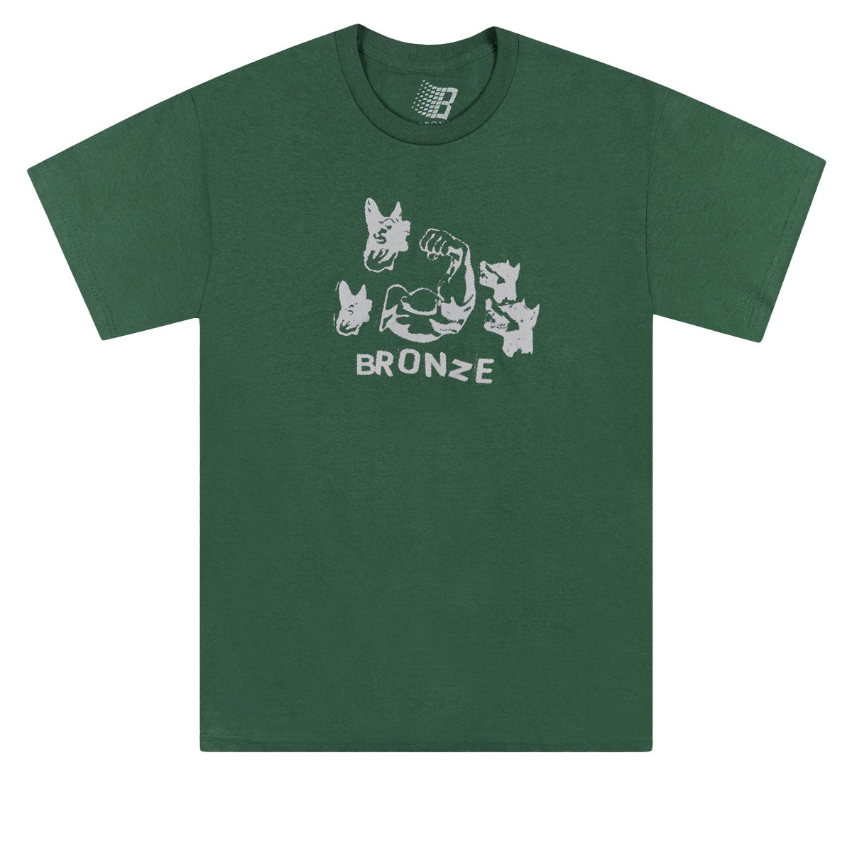 Bronze 56k Dog Muscle T-Shirt - Forest Green image 1