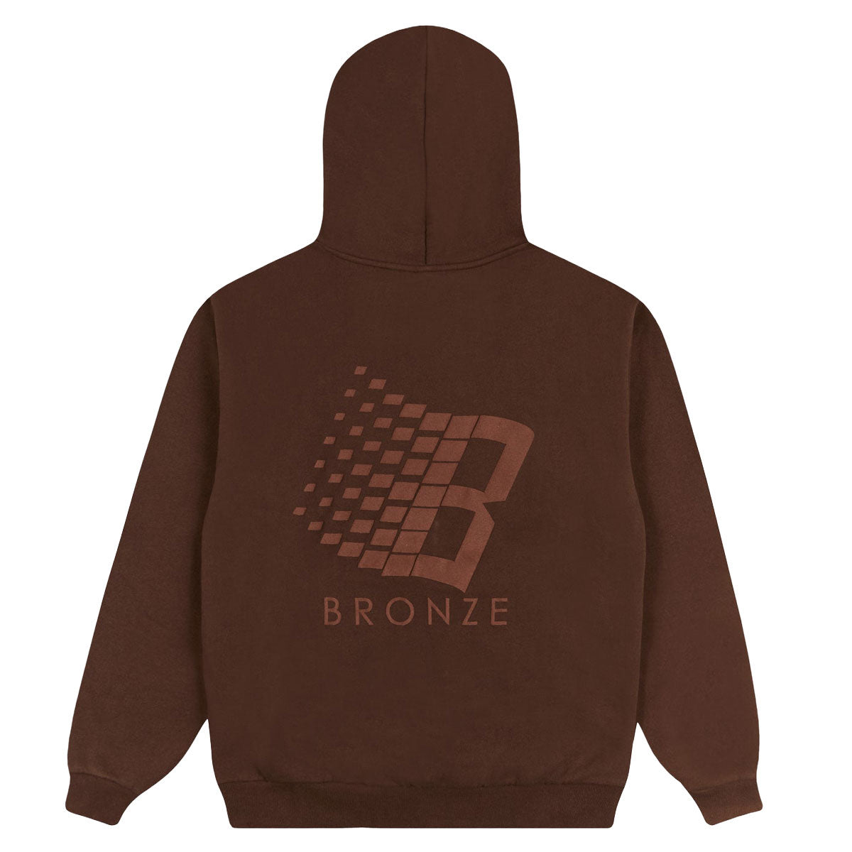 Bronze 56k B Logo Puff Print Hoodie - Brown image 1