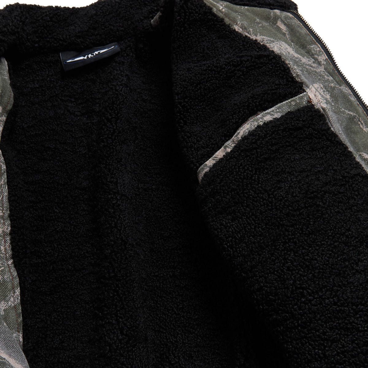 WKND Sherpa Lined Denim Jacket - Printed Camo Denim image 5