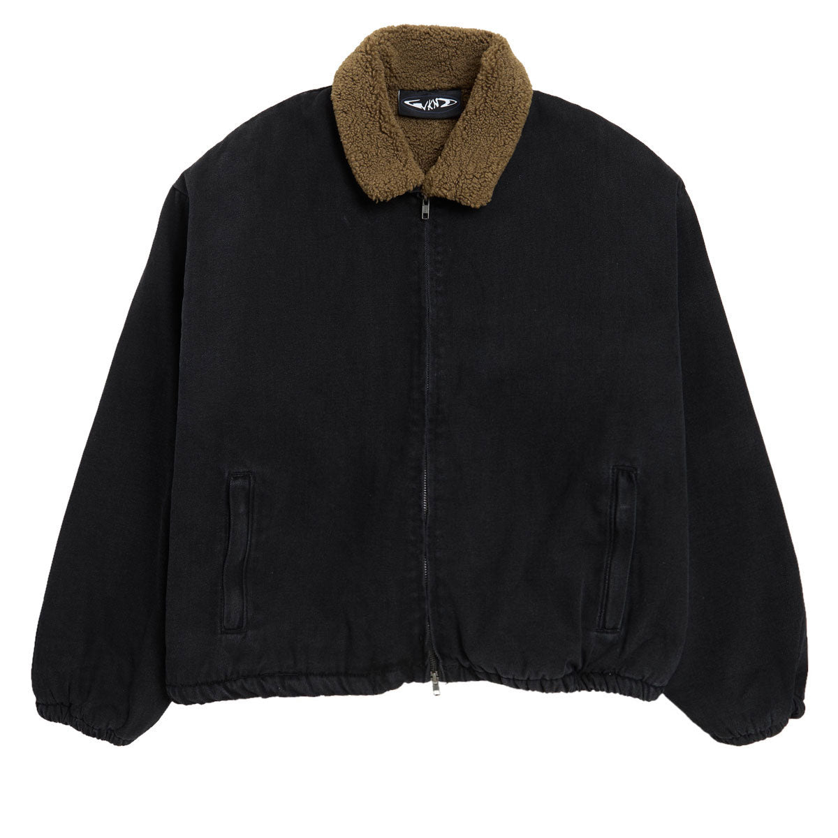 WKND Sherpa Lined Denim Jacket - Washed Black Denim image 1