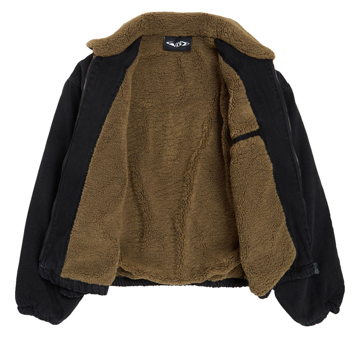 WKND Sherpa Lined Denim Jacket - Washed Black Denim image 3