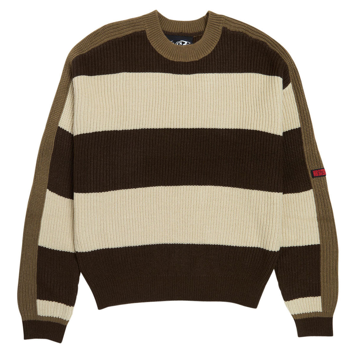 WKND Stripes Knit Sweater - Brown/Beige image 1