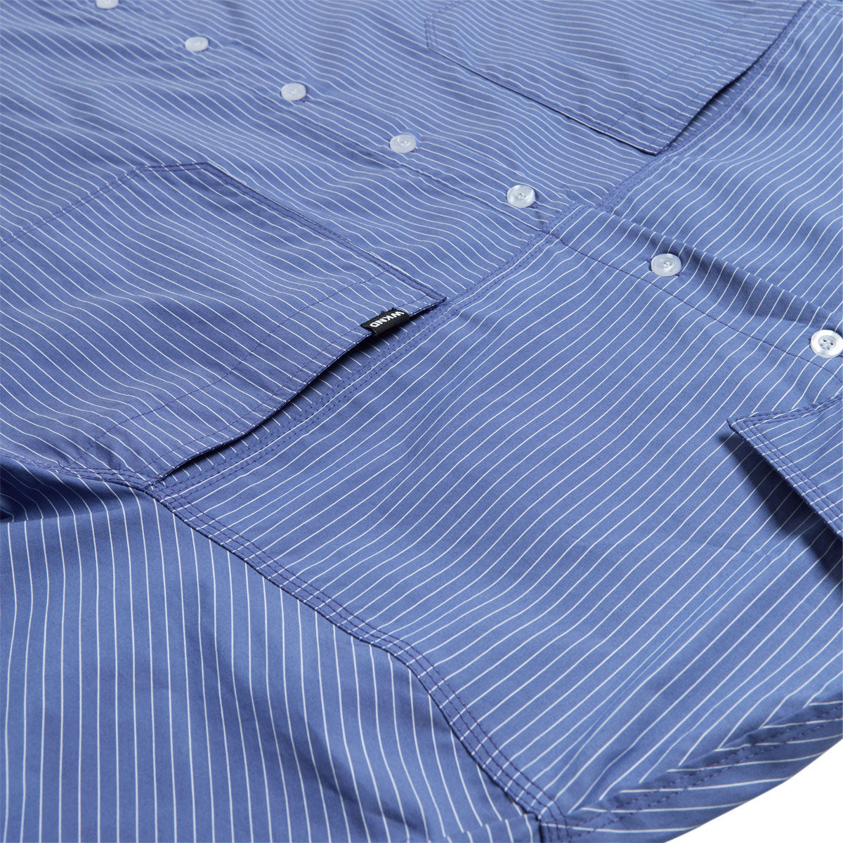 WKND Office Stripes RR Long Sleeve Shirt - Blue image 4