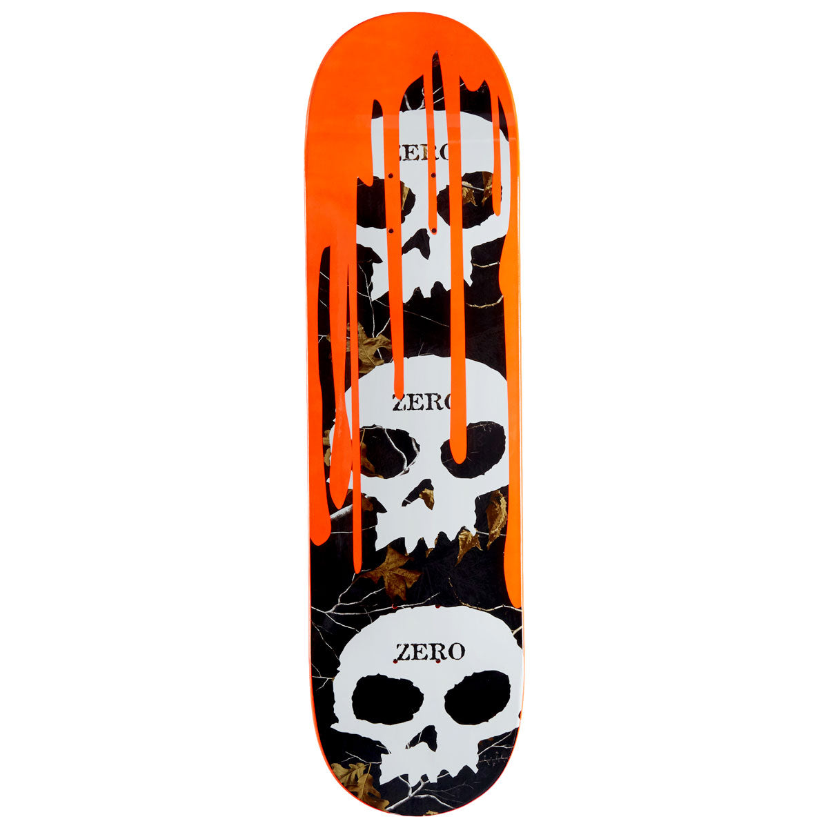 Zero x Realtree 3 Skull Blood Skateboard Deck - Orange - 8.25