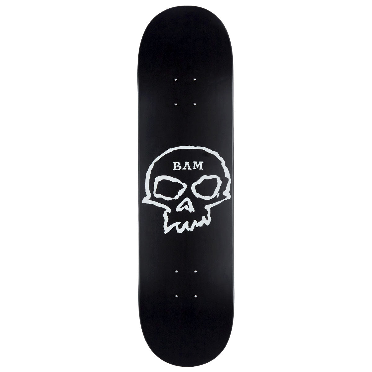 Zero x Bam Single Skull Skateboard Deck - Black - 8.25