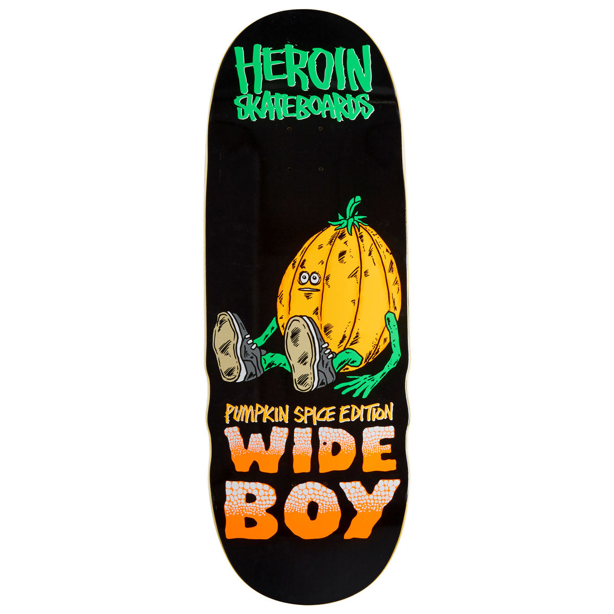 Heroin Pumpkin Spice Wide Boy Skateboard Deck - 10.75