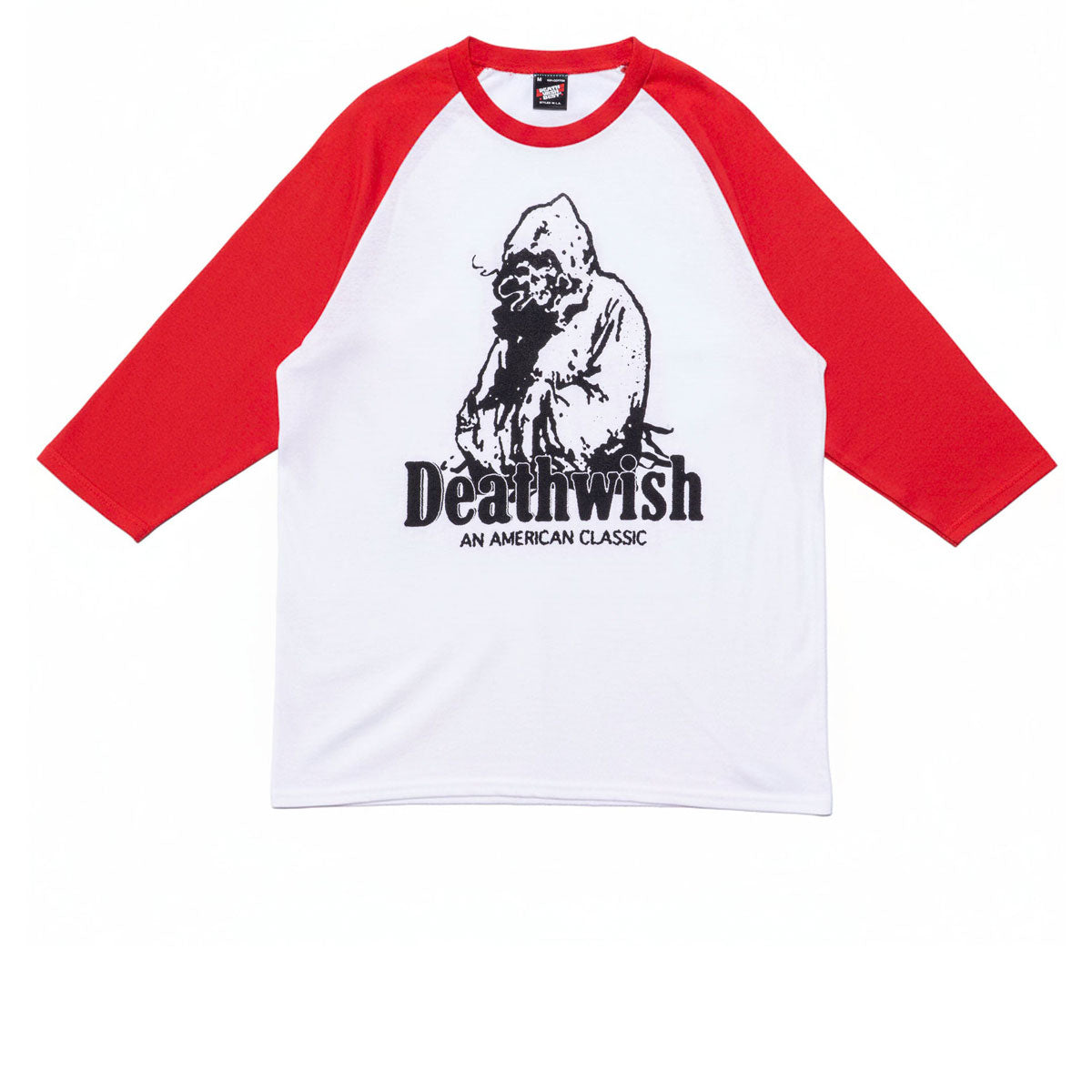 Deathwish American Classic Raglan T-Shirt - White/Red image 1