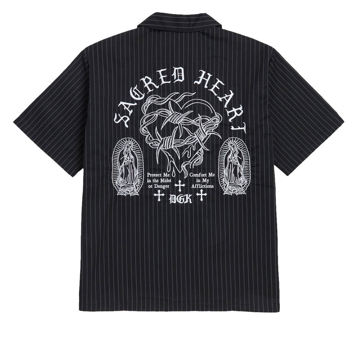 DGK Sagrado Work Shirt - Black Pinstripe image 2