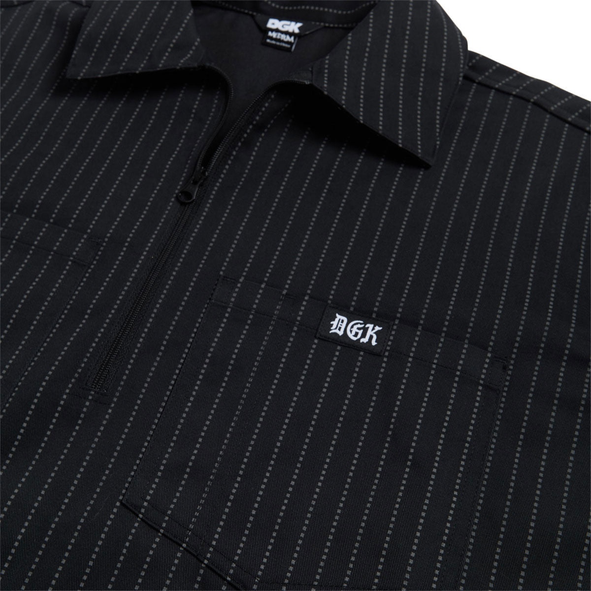 DGK Sagrado Work Shirt - Black Pinstripe image 4