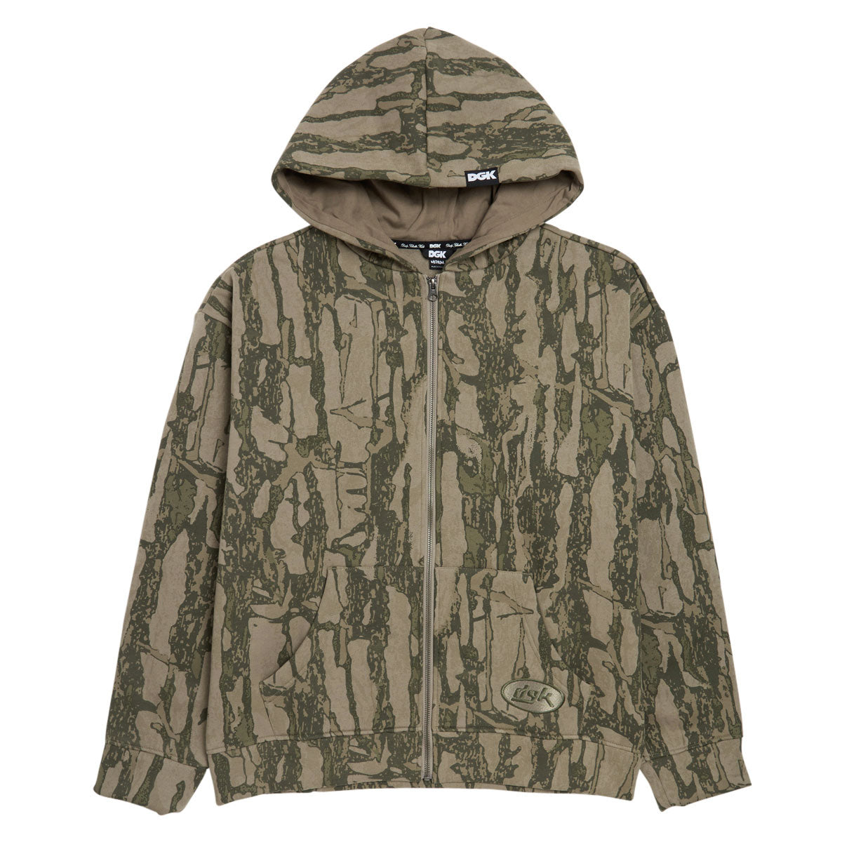 DGK Cortex Zip Up Hoodie - Bark Camo image 1