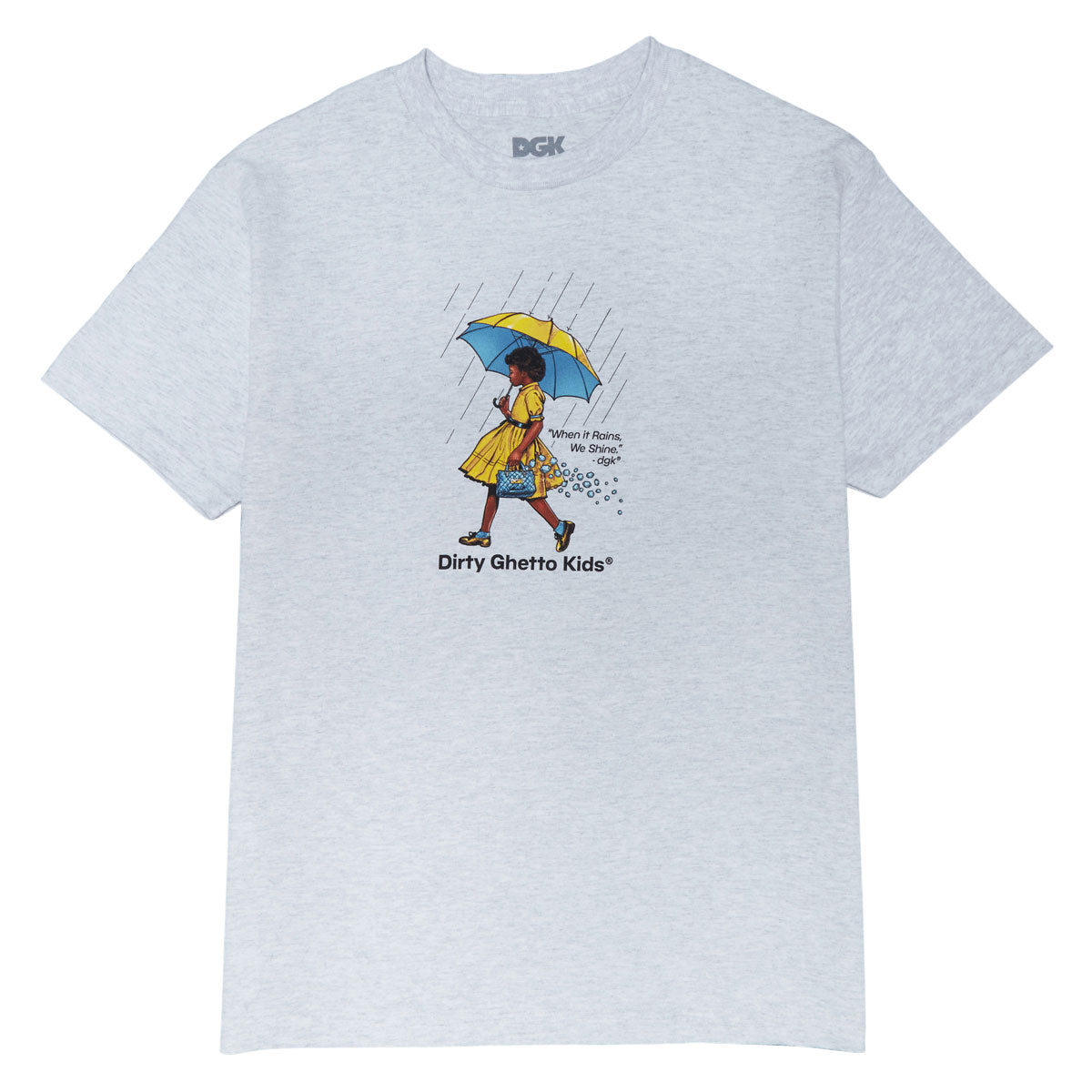 DGK Rain Or Shine T-Shirt - Ash Gray image 1