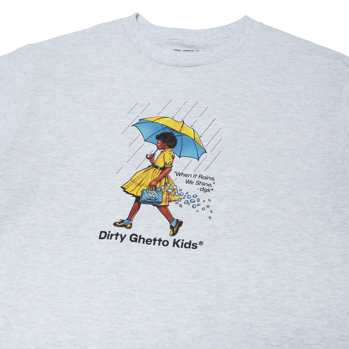 DGK Rain Or Shine T-Shirt - Ash Gray image 2