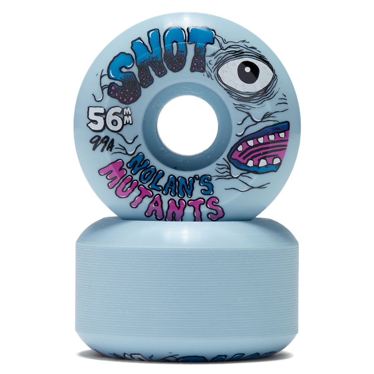 Snot Nolan Mutants 99a Skateboard Wheels - Ice Blue - 56mm image 2