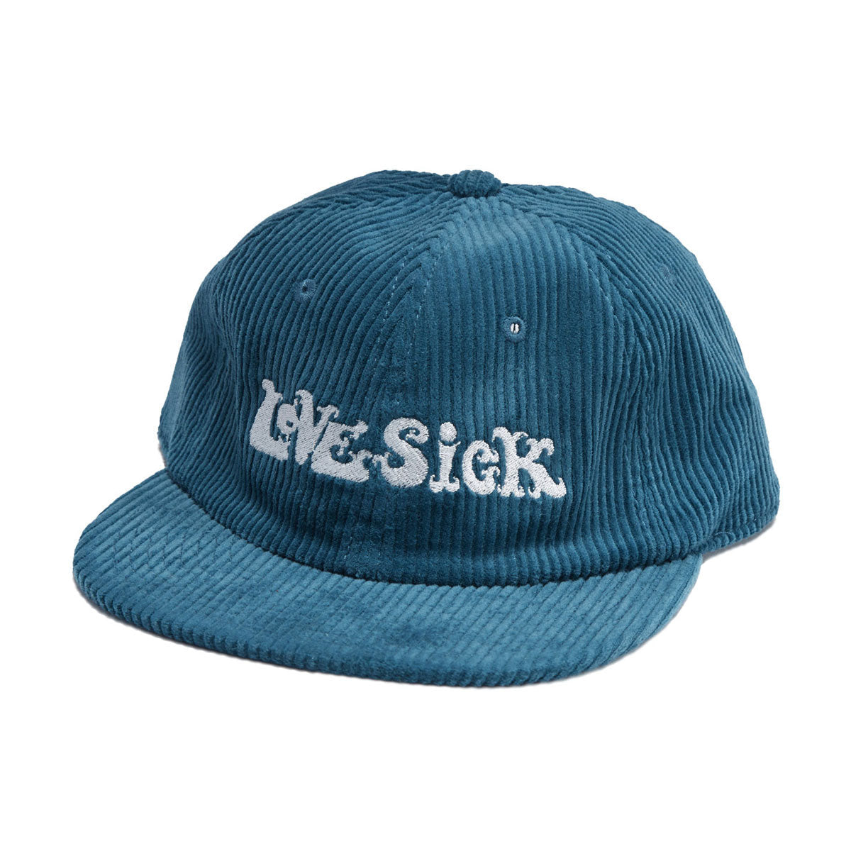 Lovesick Alone Again Cord Hat - Teal image 1