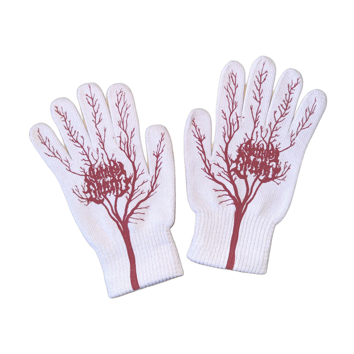 Satan's Drano Vein Gloves - White/Red image 1