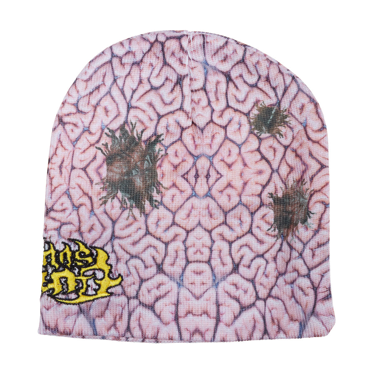 Satan's Drano Brain Rot Skullie Beanie - Pink image 2