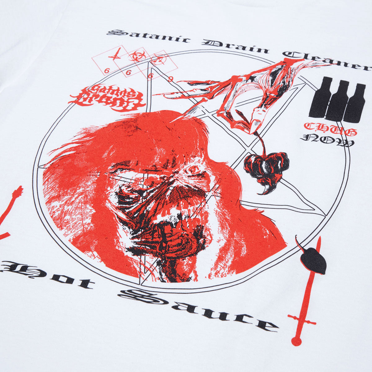 Satan's Drano Tweaker Eddie T-Shirt - White image 2