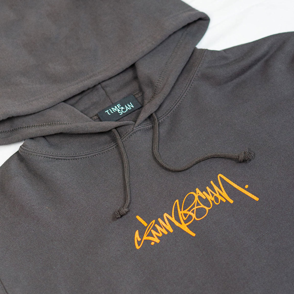 Timescan Script Logo Hoodie - Washed Black image 2