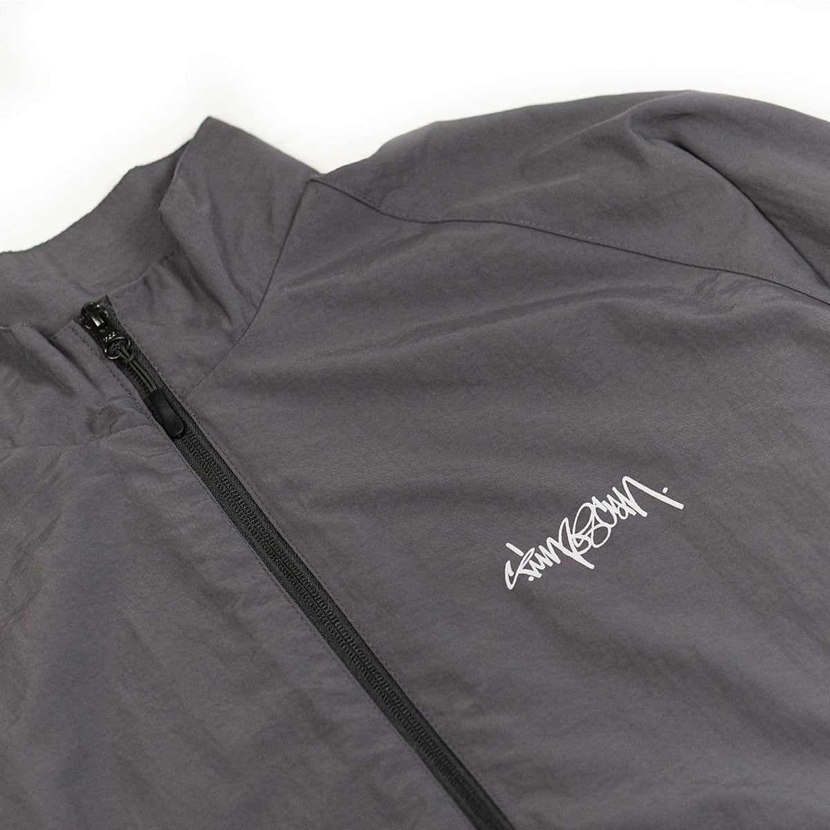 Timescan Script Logo Windbreaker Jacket - Dark Grey image 2
