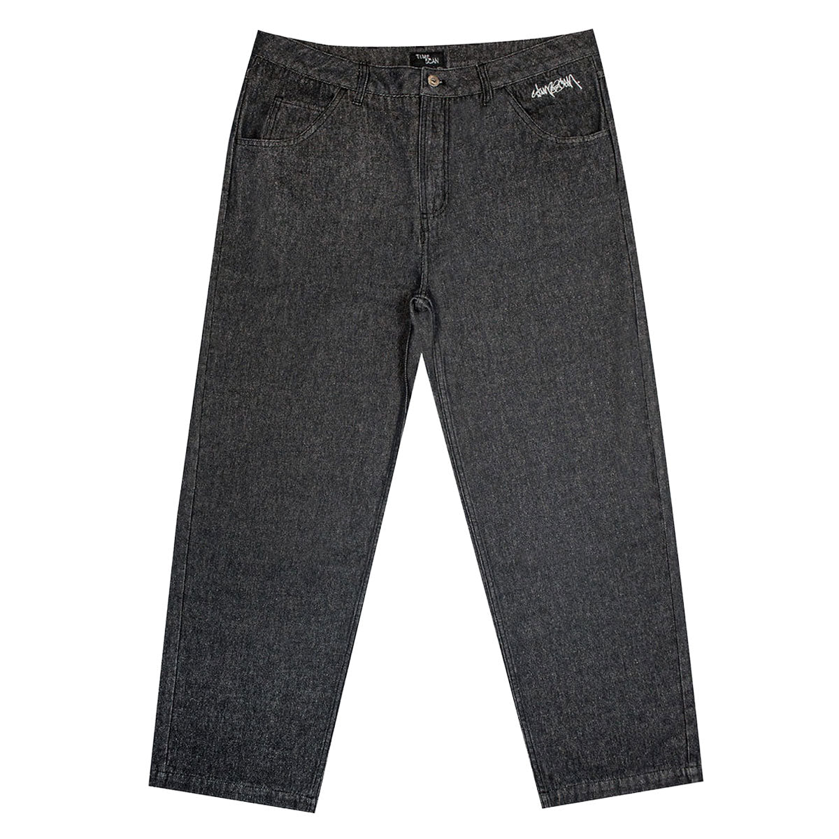 Timescan Relaxed Denim Jeans - Black image 1