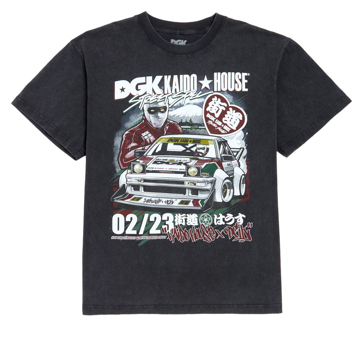 DGK x Kaido House Raceway T-Shirt - Vintage Black image 1