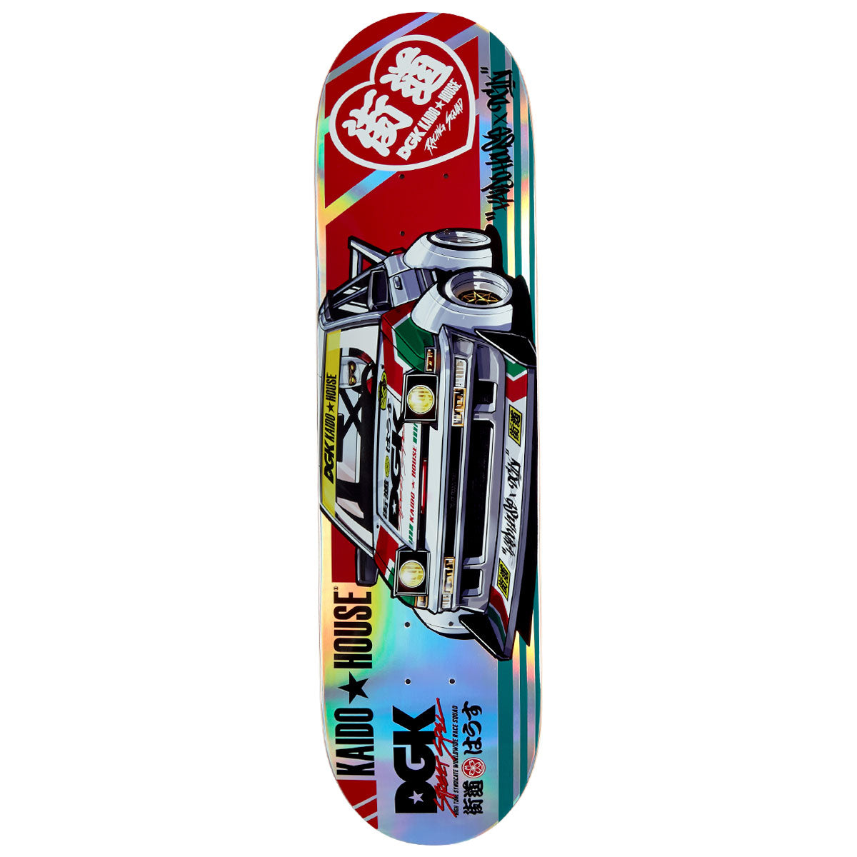 DGK x Kaido House Raceway Skateboard Deck - Rainbow Prismatic - 8.25