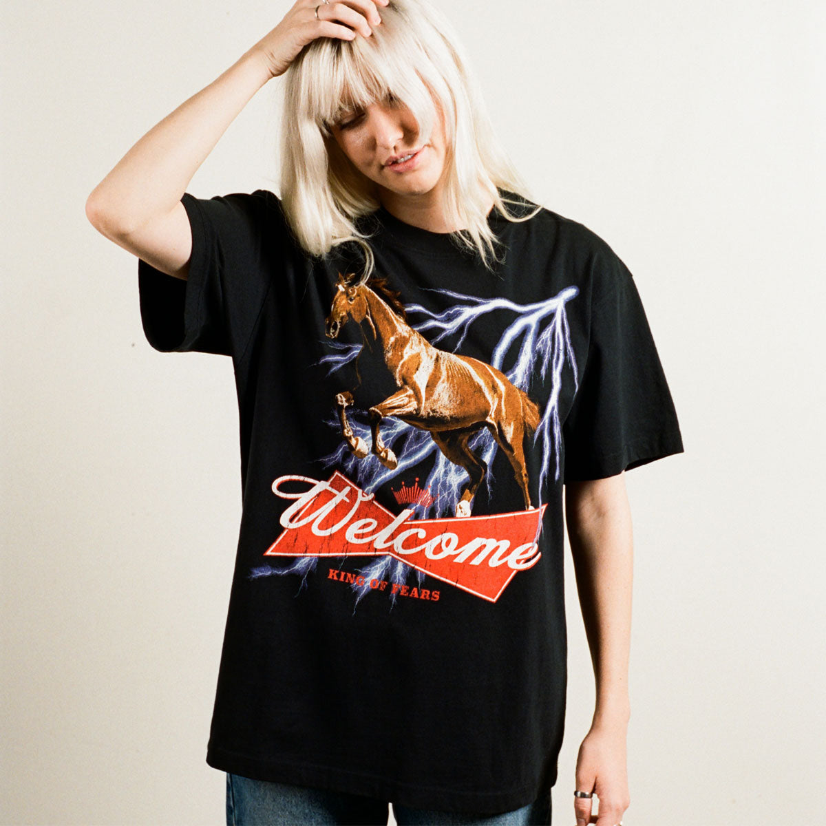 Welcome King Of Fears T-Shirt - Black image 4