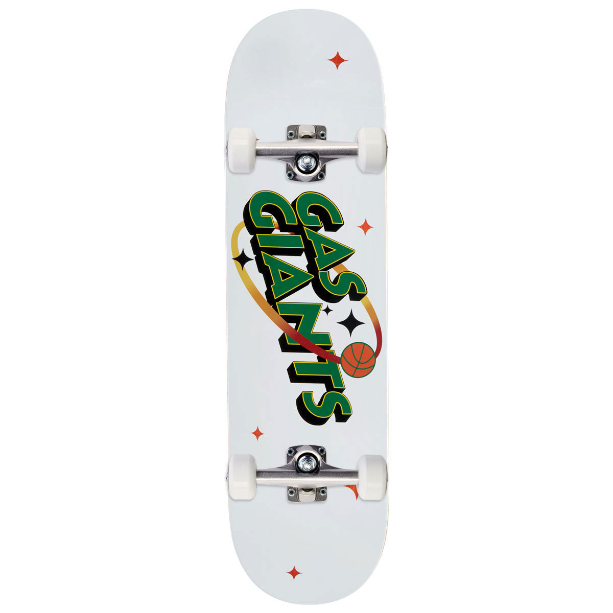 Gas Giants Classic Logo Skateboard Complete - Green/White/Gold - 8.50