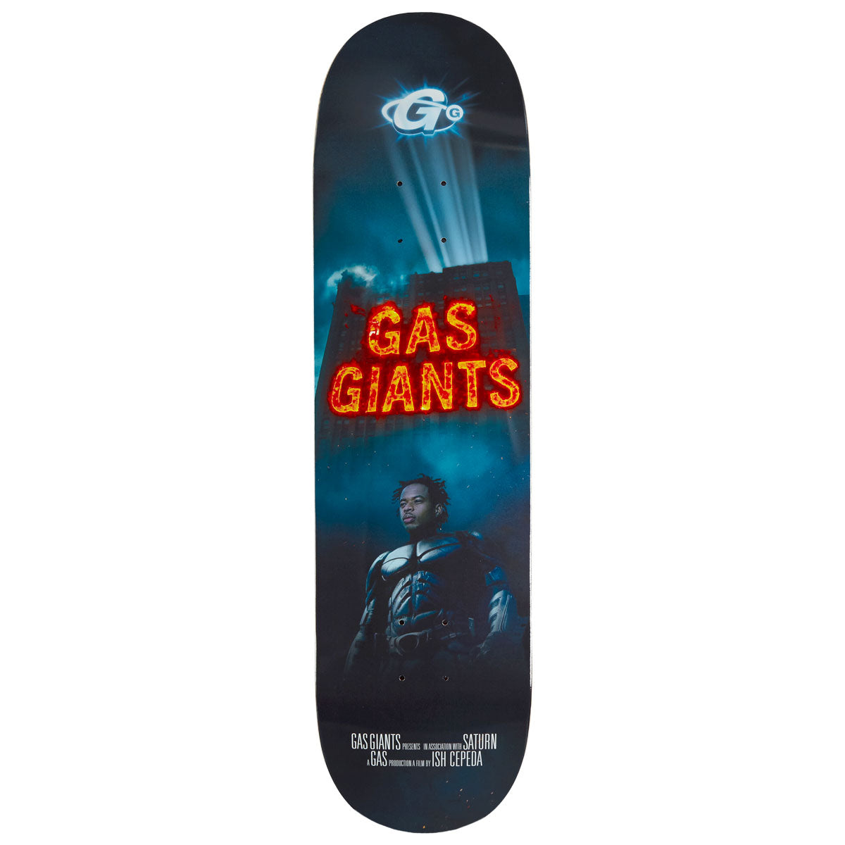 Gas Giants Ish Cepeda Hero Skateboard Deck - Black/Red - 8.25