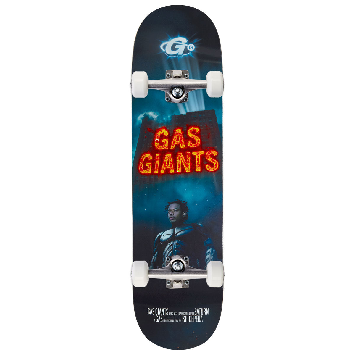 Gas Giants Ish Cepeda Hero Skateboard Complete - Black/Red - 8.25