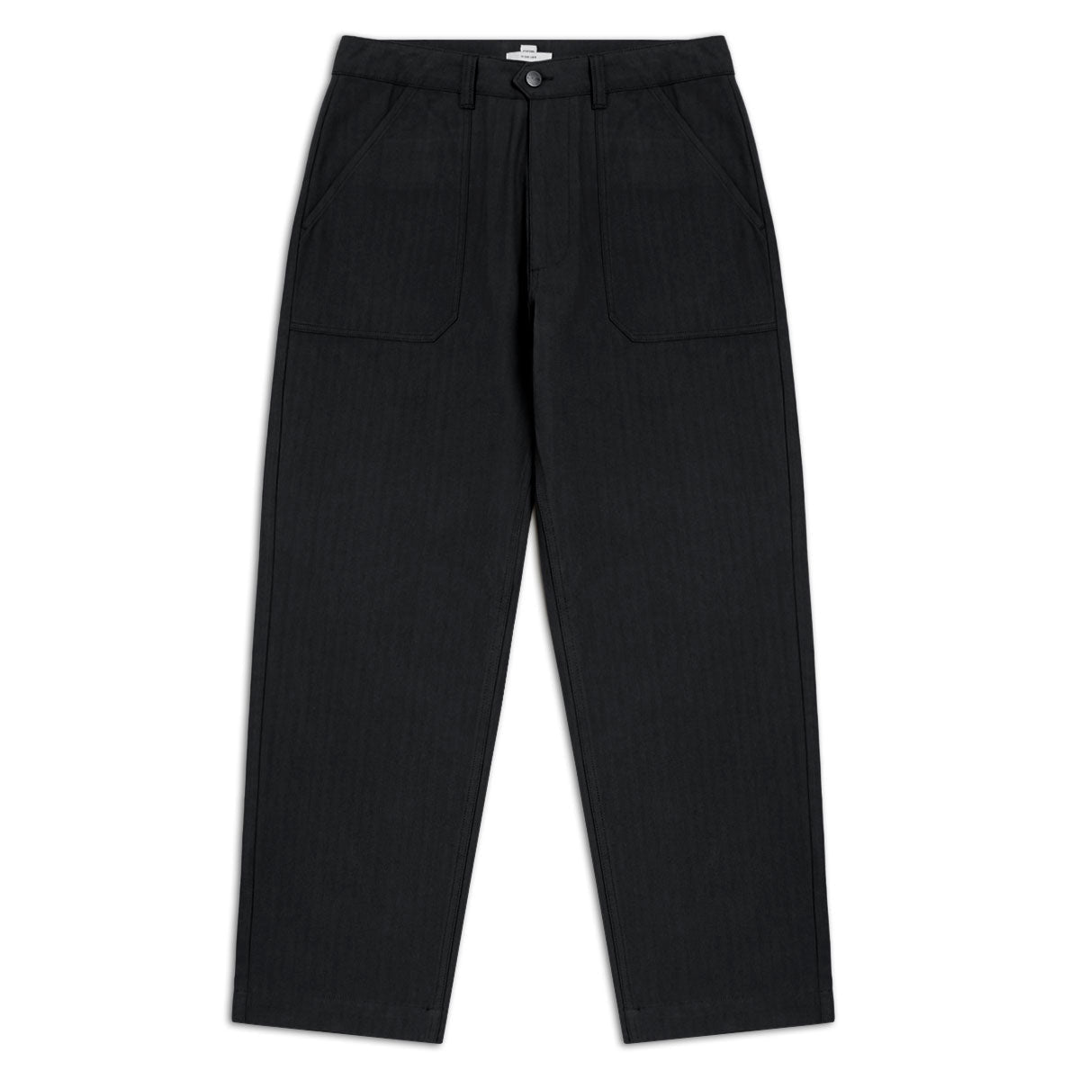 CCS Wide Leg Herringbone Pants - Black image 4