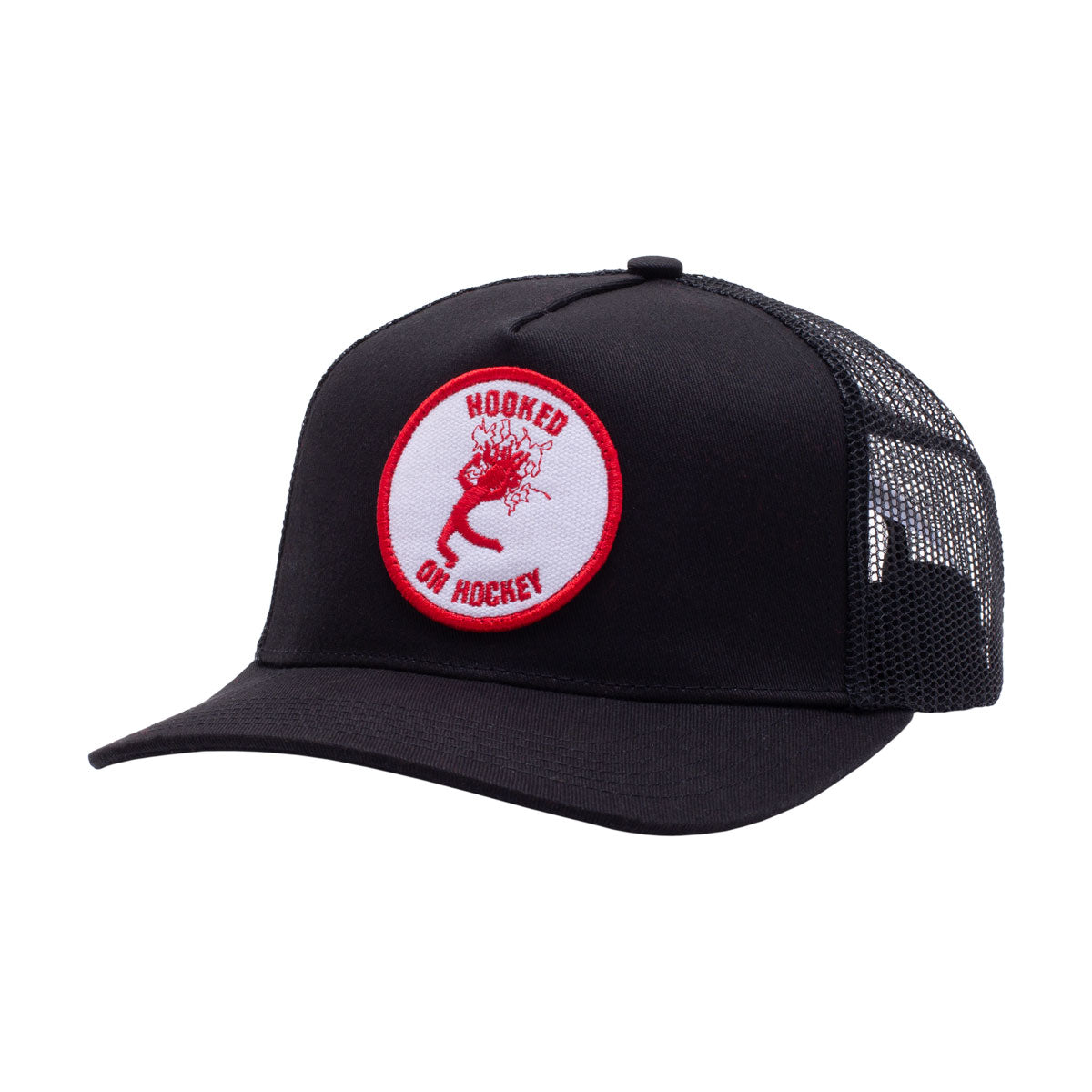 Hockey Hooked On Hockey Hat - Black image 1