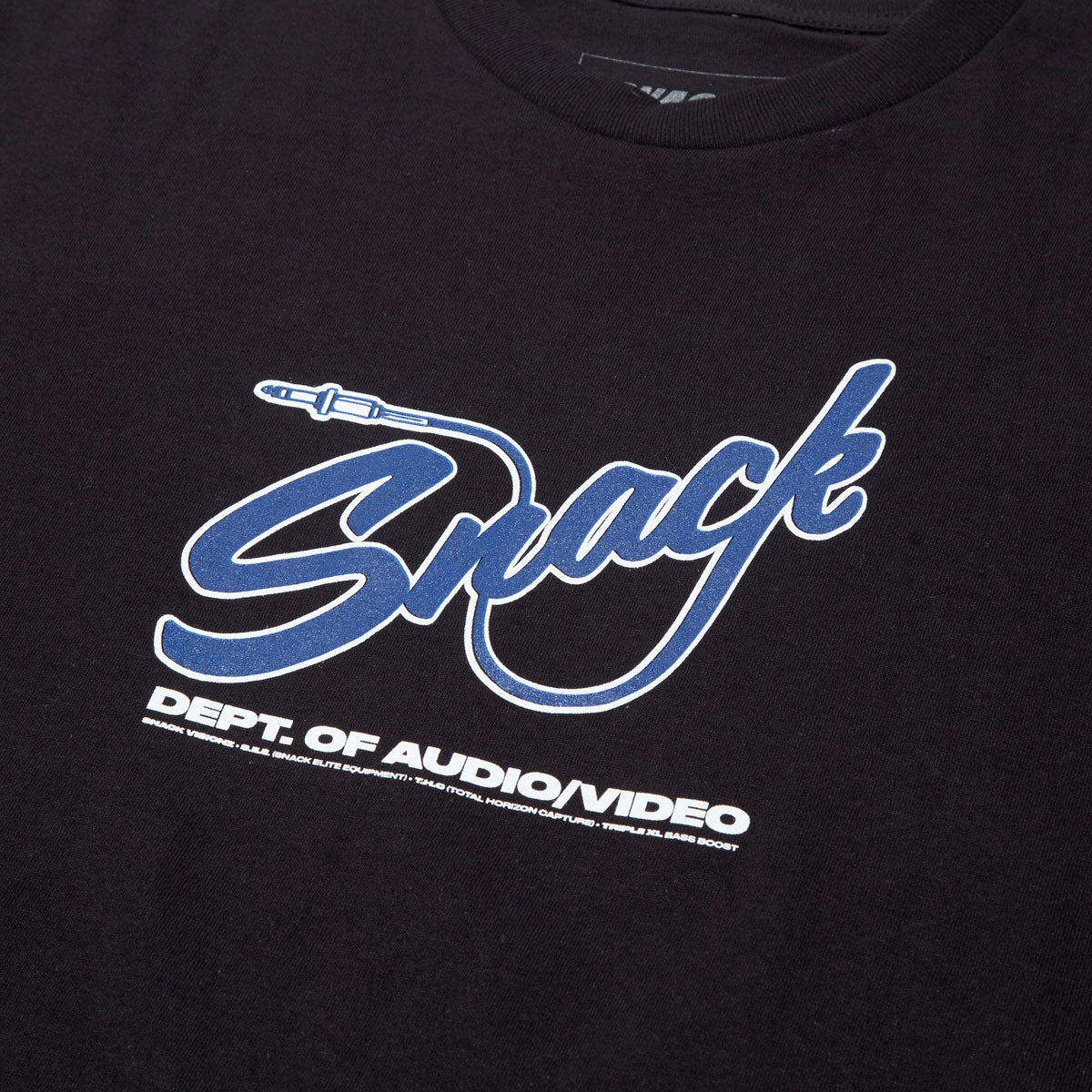 Snack Mic Check T-Shirt - Black image 2