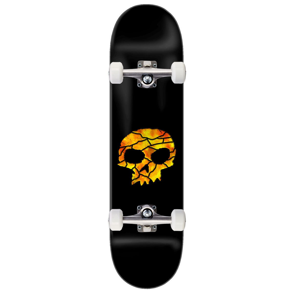 Zero Stained Glass Single Skull Skateboard Complete - Yellow - 8.25