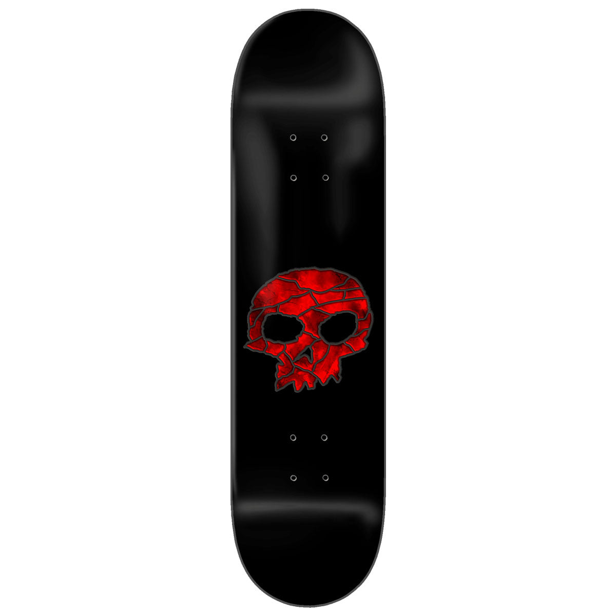 Zero Stained Glass Single Skull Skateboard Deck - Red - 8.50