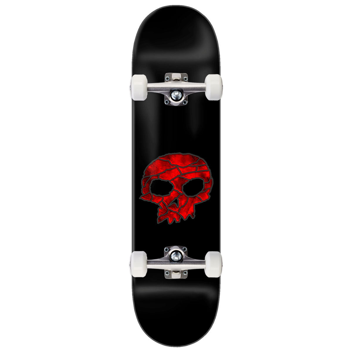Zero Stained Glass Single Skull Skateboard Complete - Red - 8.50