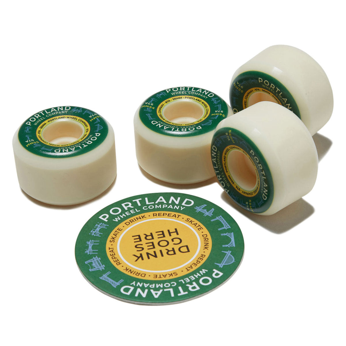 Portland Wheel Company Bridge Town 97d Skateboard Wheels - 56mm image 3