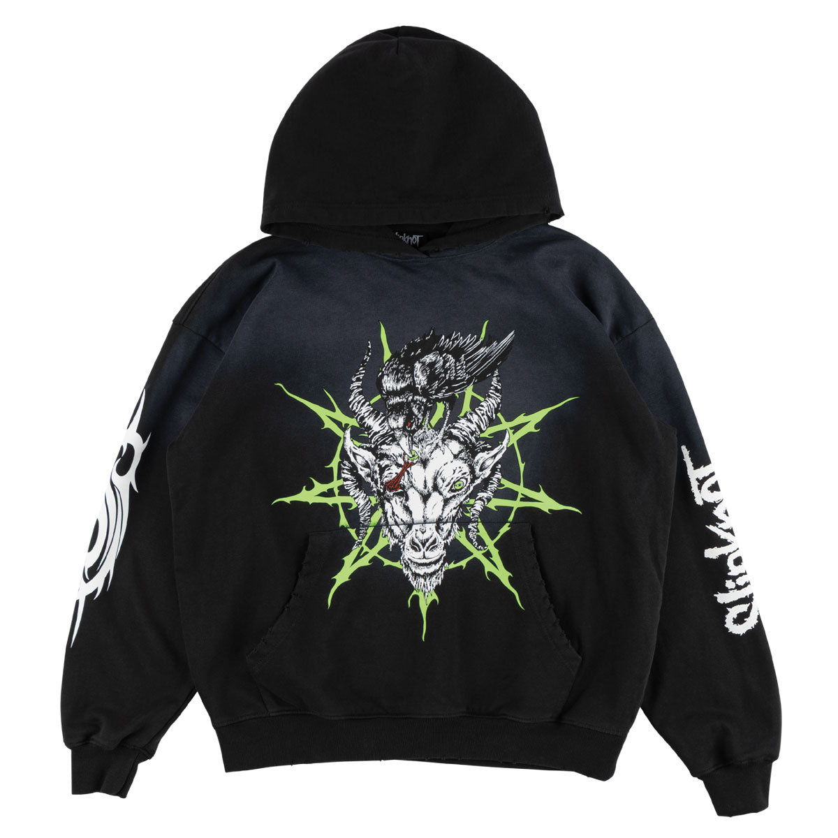 Welcome x Slipknot Ravenous Sun Fade Hoodie - Black Fade image 1