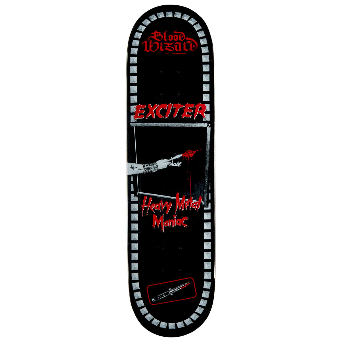 Blood Wizard Exciter Skateboard Deck - Black/White - 8.40