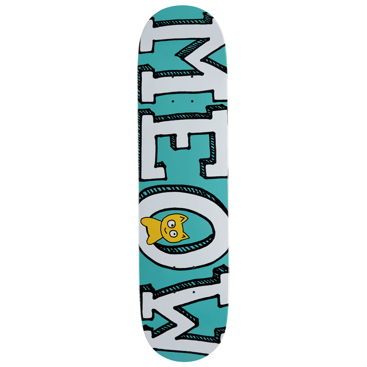 Meow Logo Skateboard Deck - Teal - 7.75