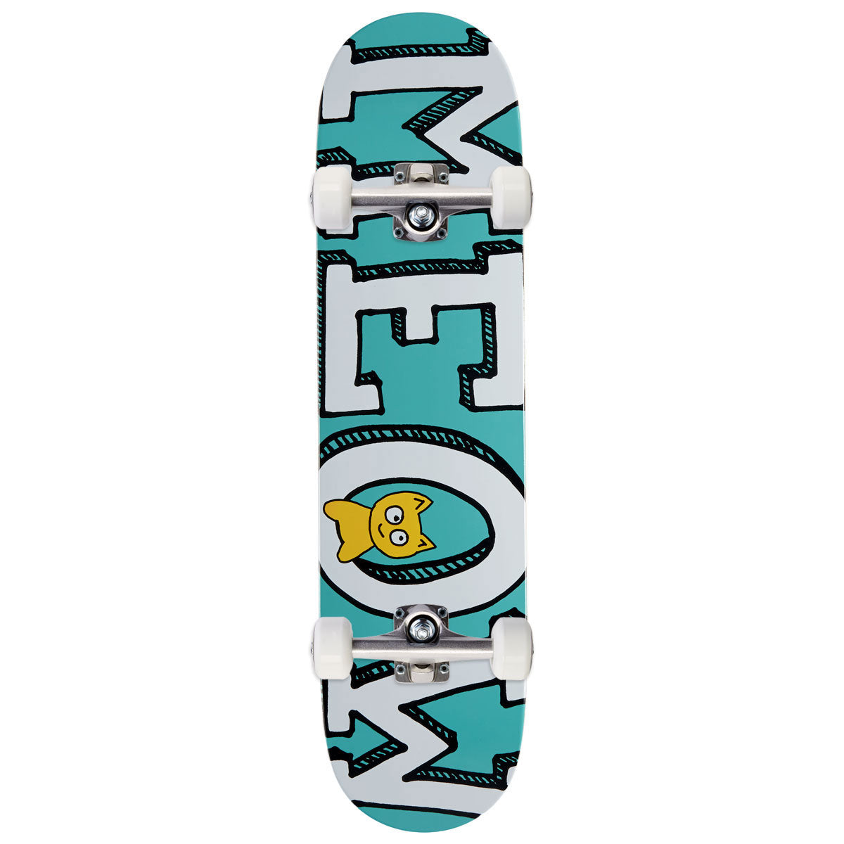 Meow Logo Skateboard Complete - Teal - 7.75