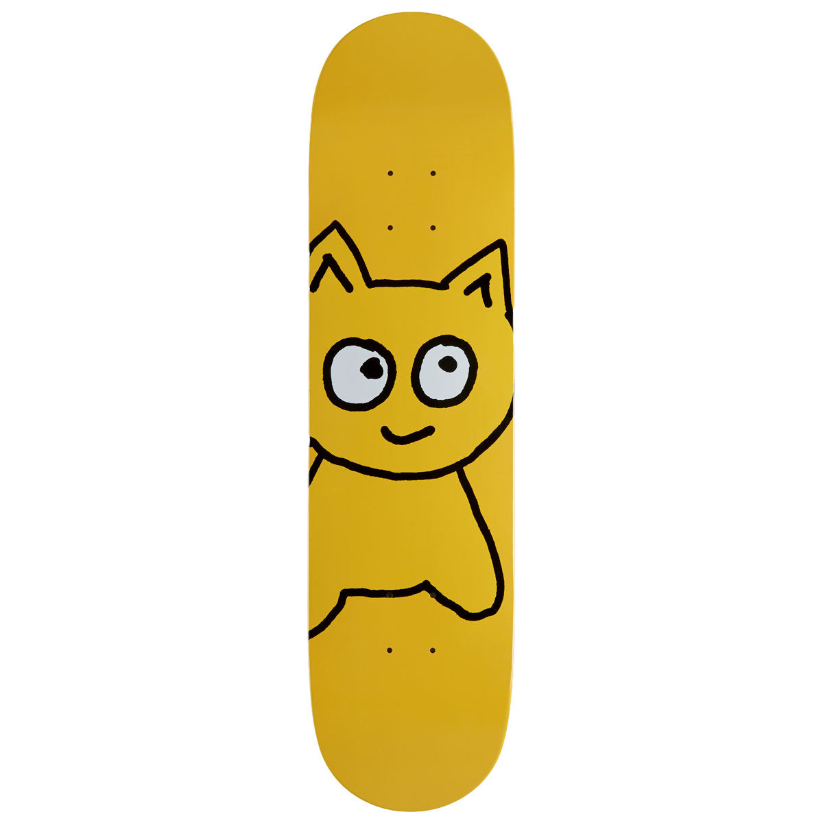 Meow Big Cat Skateboard Deck - Yellow - 8.00