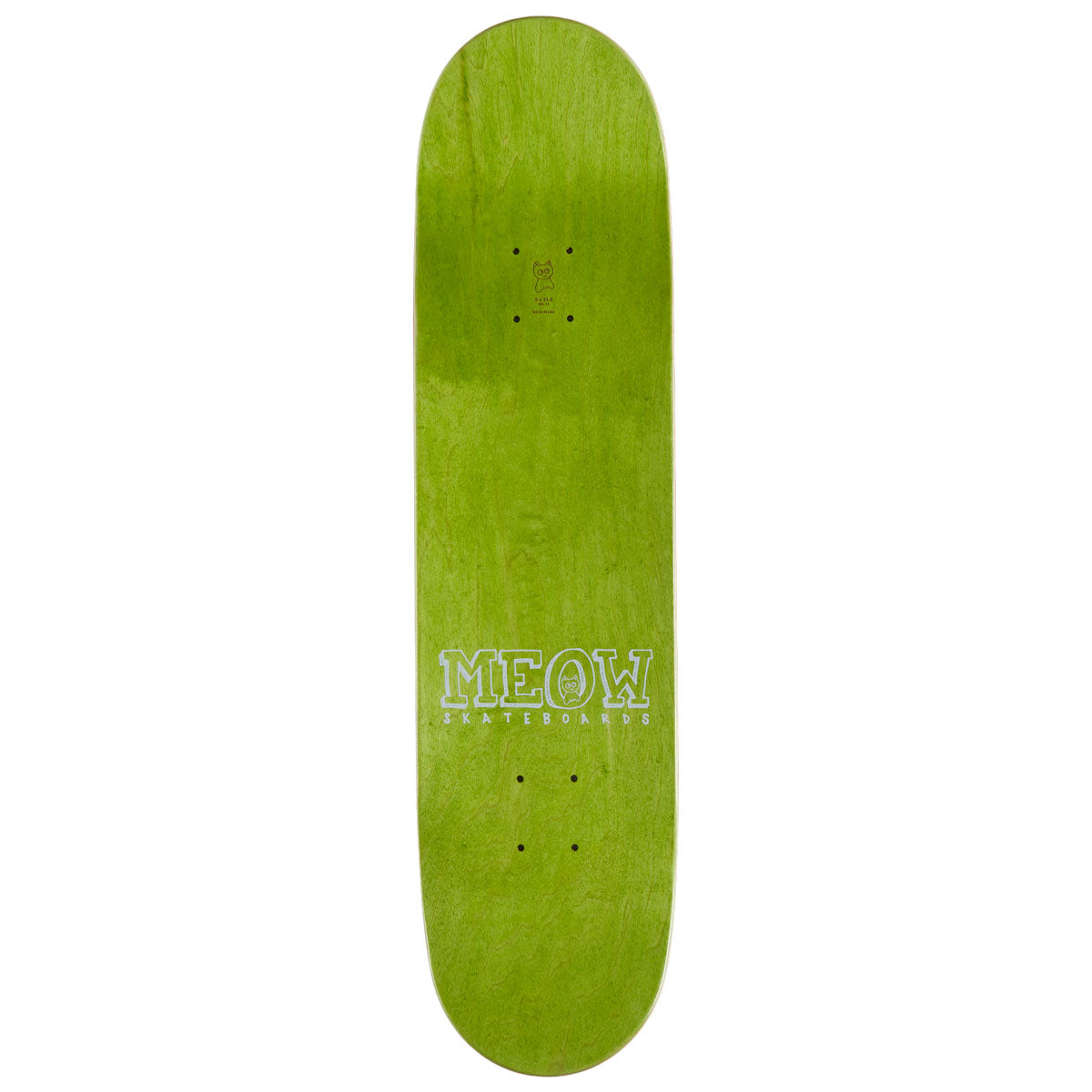 Meow Big Cat Skateboard Deck - Yellow - 8.00