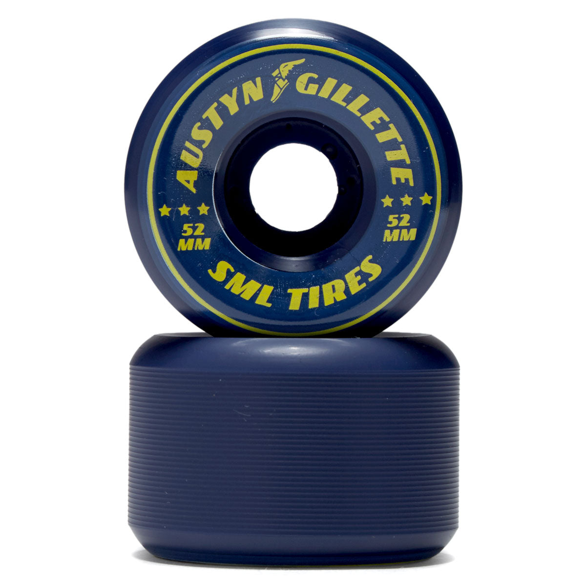 SML Street Tires Austyn Gillette 99a XL V-Cut Skateboard Wheels - Navy Urethane - 52mm image 2
