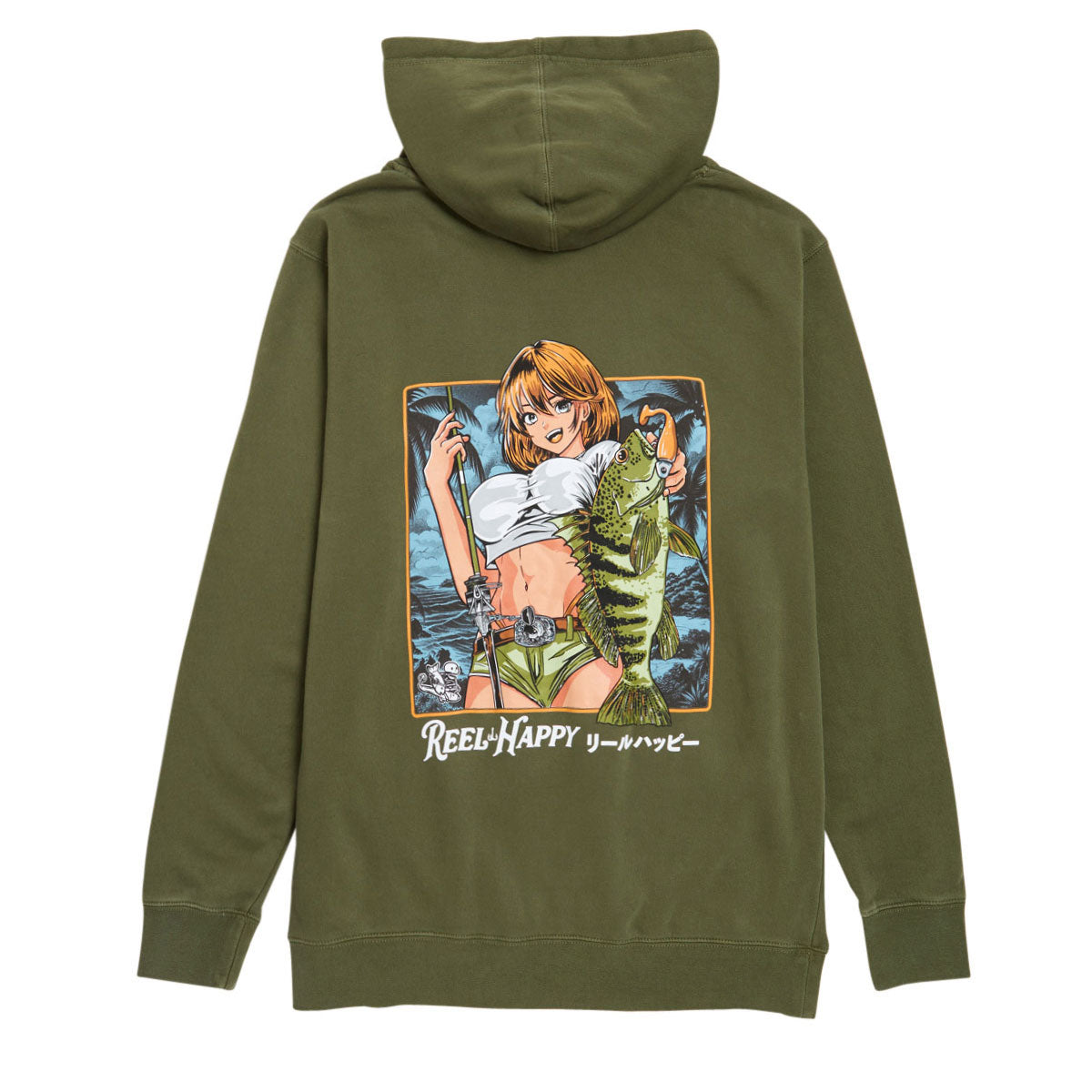 Reel Happy Hanten No Aru Hoodie - Pigment Army image 1